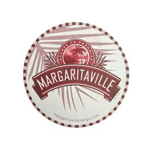 Margaritaville Coasters Set of 4 Metal Storage Tin Standard Size Durable Design